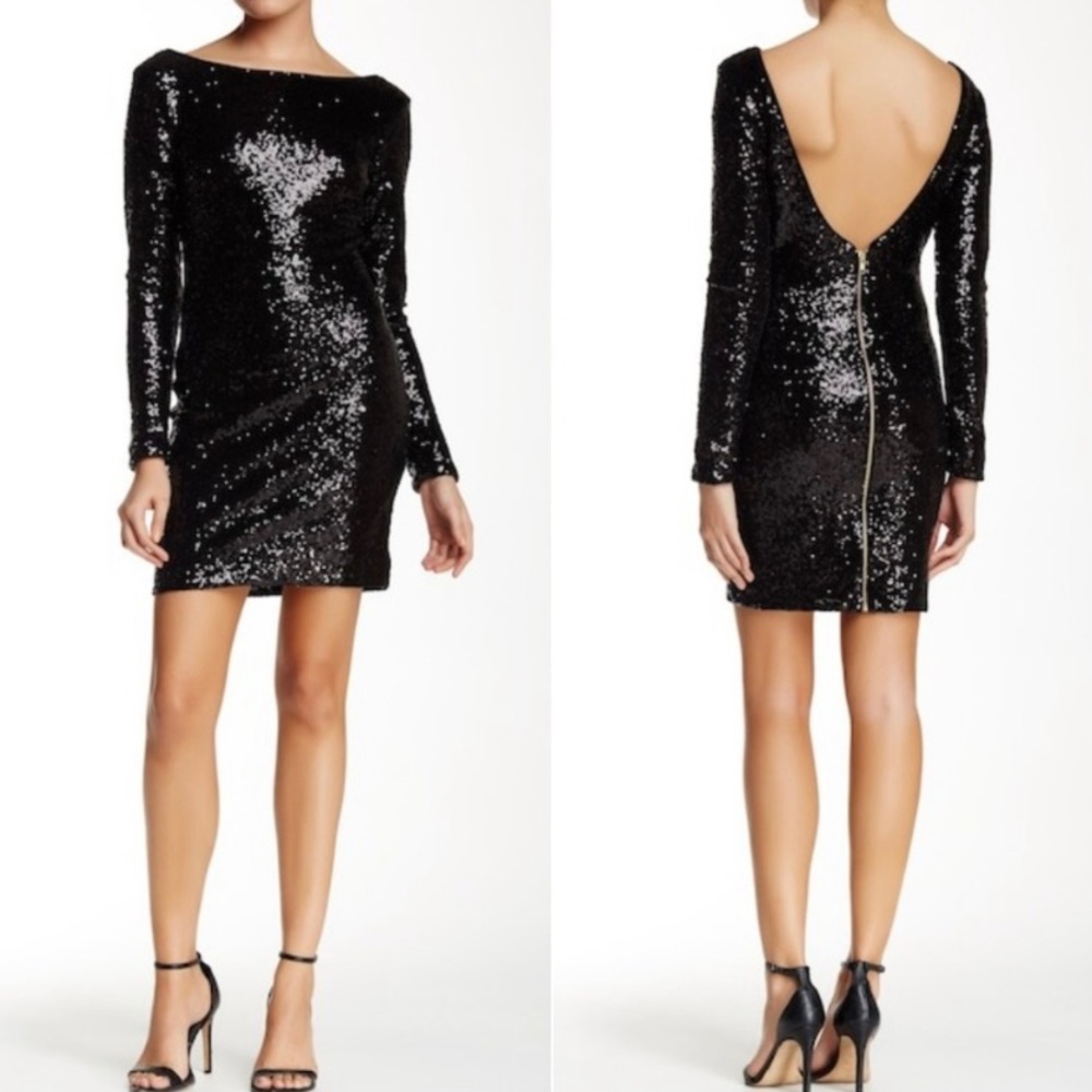 Dress the Population Black Sequin Dress